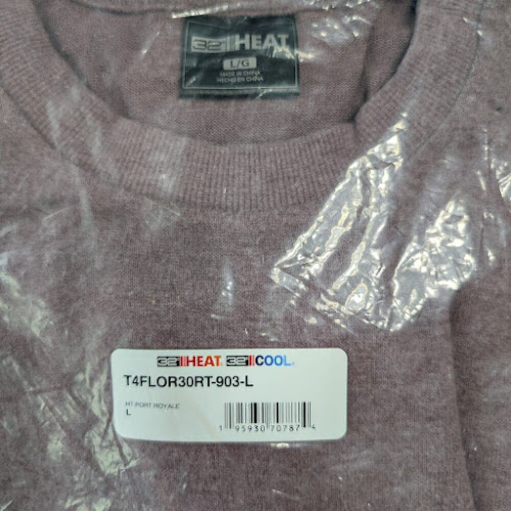 NWT 32 Degrees HEAT Port Royale Heather Soft Sweater Knit Crew Dress Size Large - Picture 5 of 5